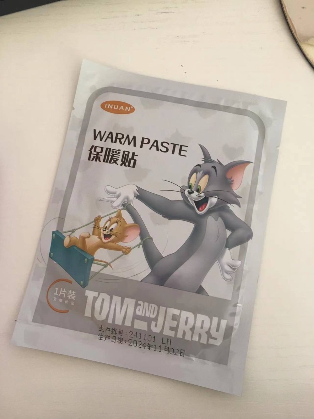 Tom and Jerry Warm Paste Heat Patch - Gray Packaging